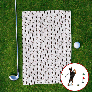 Doberman Golf Socks, Doberman Pattern Golf Sock, Crazy Golf Gift For Men