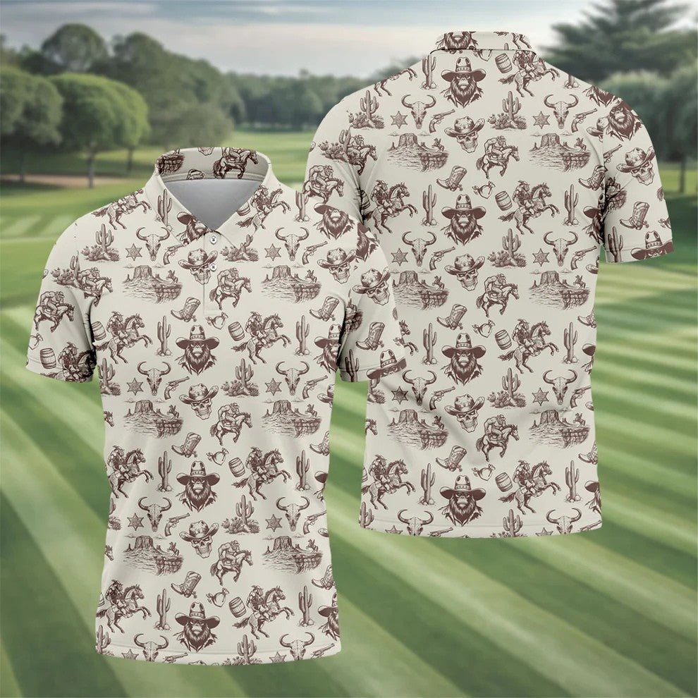 Vintage Pirate Cat Treasure Map Adventure Golf Shirt, Mens Polo Shirt, Hawaiian Golf Shirt, Golf Shirts For Men
