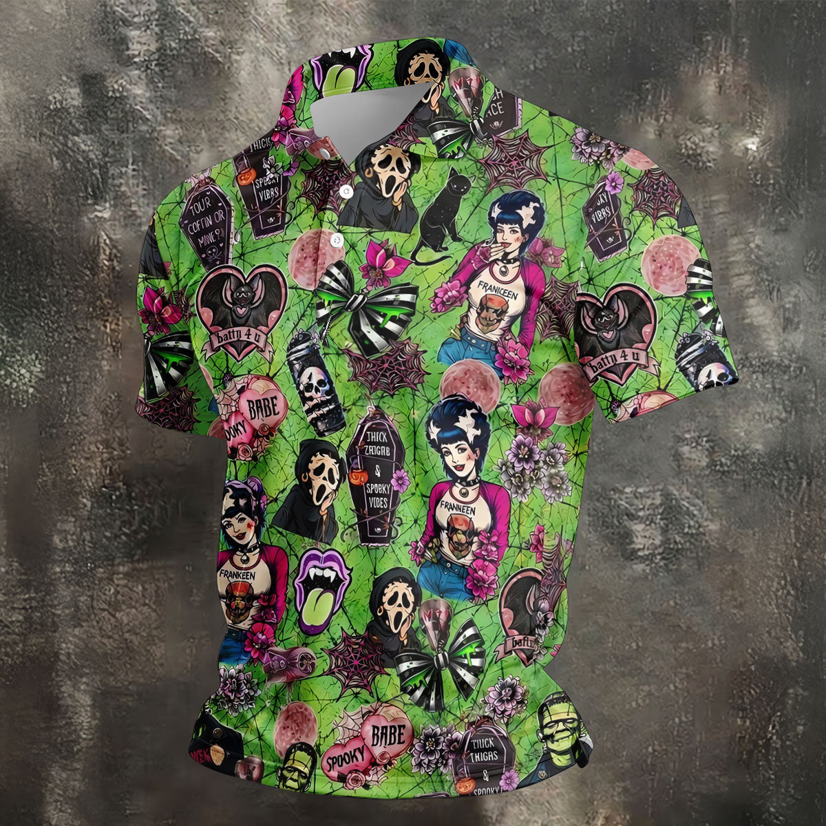 Halloween Horror Character Golf Polo Shirt, Mens Golf Polo, Golf Shirts For Men