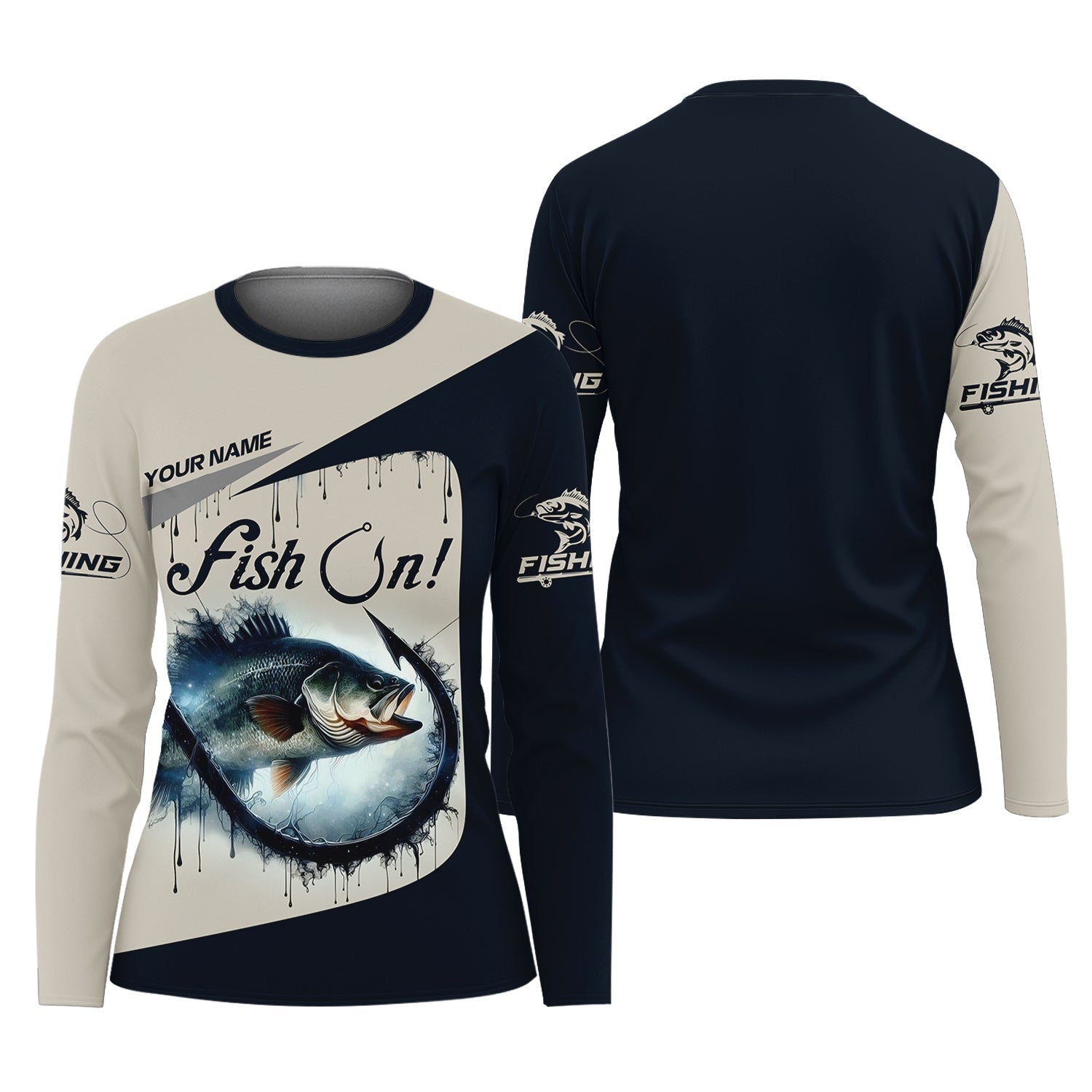 Bass Fishing Shirt, Long Sleeve Sun Shirt, Women Fishing Shirt, Women SPF Shirt, Funny Fishing Shirt