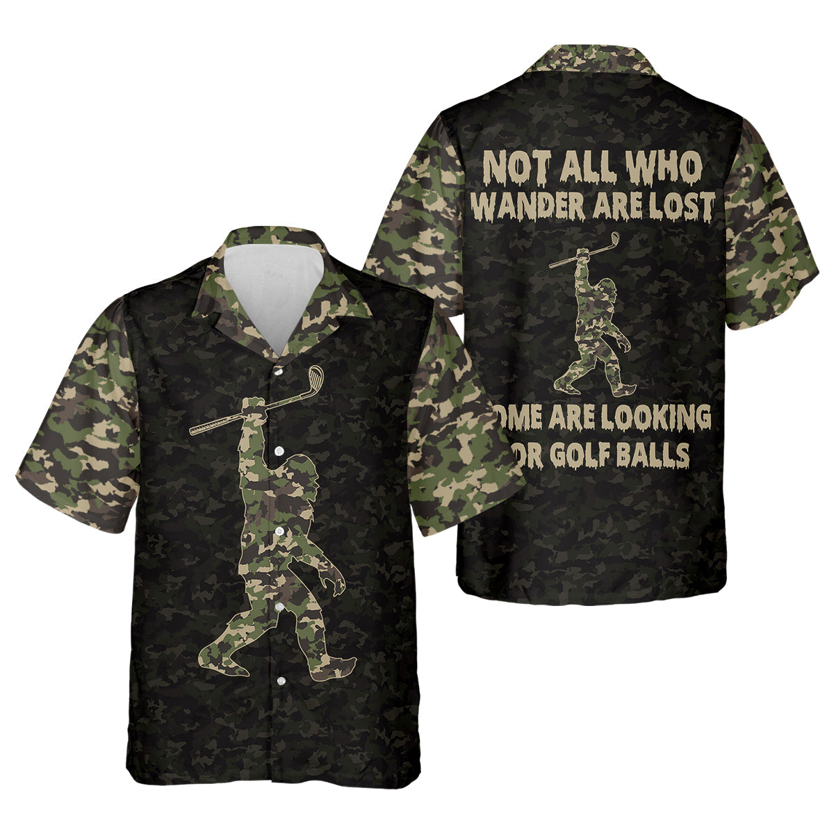 Funny Bigfoot Men's Golf Polo ShirtMens Golf Shirt, Funny Golf Shirt, Gift For Golfers
