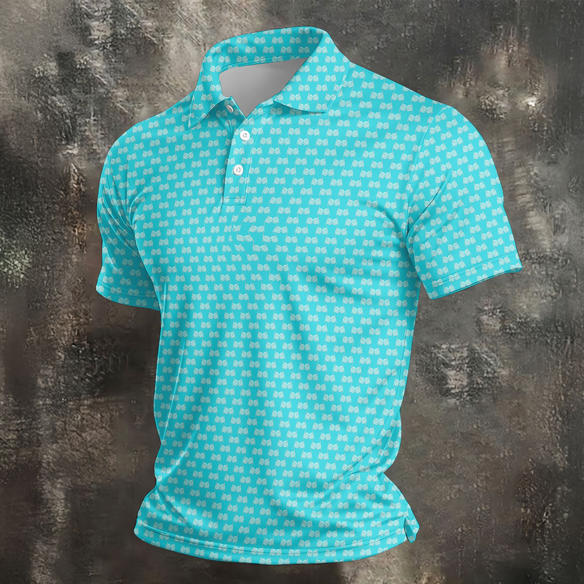 Funny Golf Balls Adult Humor Turquoise Blue Golf Tops For Men, Polo Shirts For Men