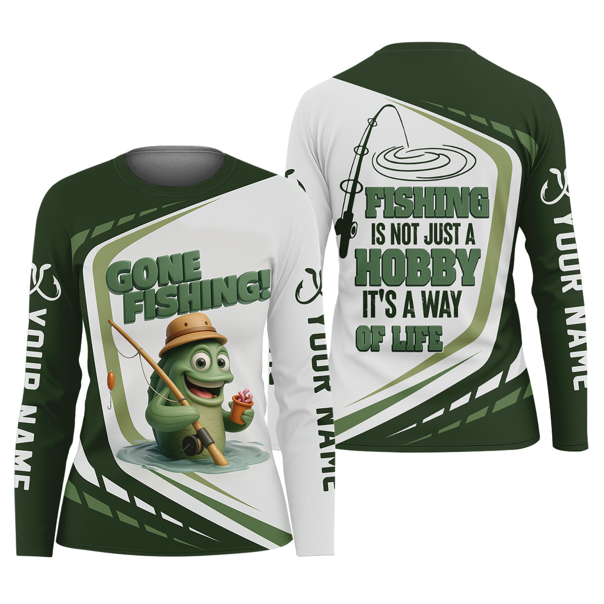 Gone Fishing, Fishing Is Not Just A Hobby, It's A Way Of Life Women SPF Shirt, Women Fishing Shirt, Funny Fishing Shirt