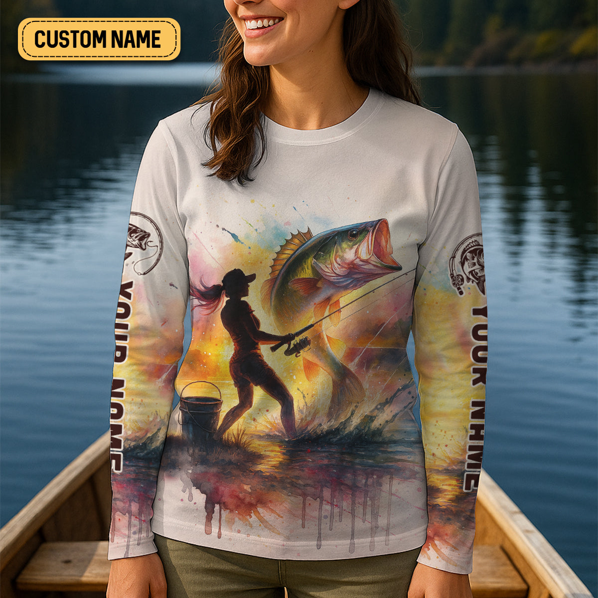 Girls Fish Too And We Slay, Long Sleeve Fishing Shirts, Female Fishing Shirts, Bass Fishing