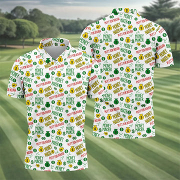 Money Maker Putt For Dough Golf Shirt, Funny Golf Shirt, Golf Shirts For Men, Polo Shirts For Men