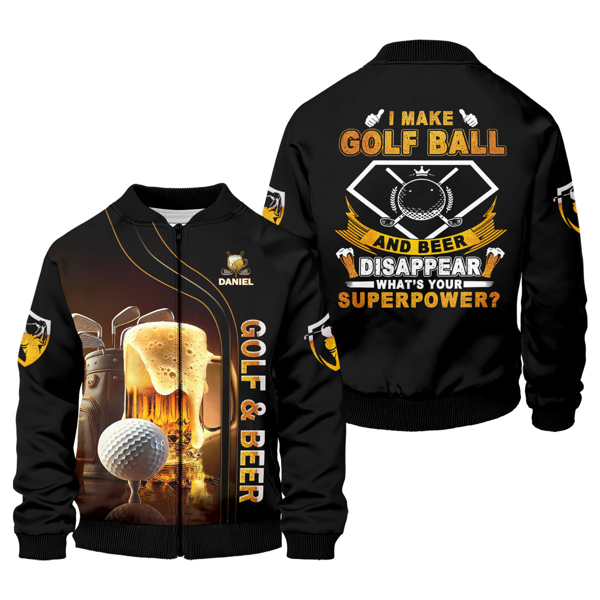 I Make Golf Ball And Beer Disappear Custom Golf Polo ShirtMens Golf Gift, Golf Lover Gift