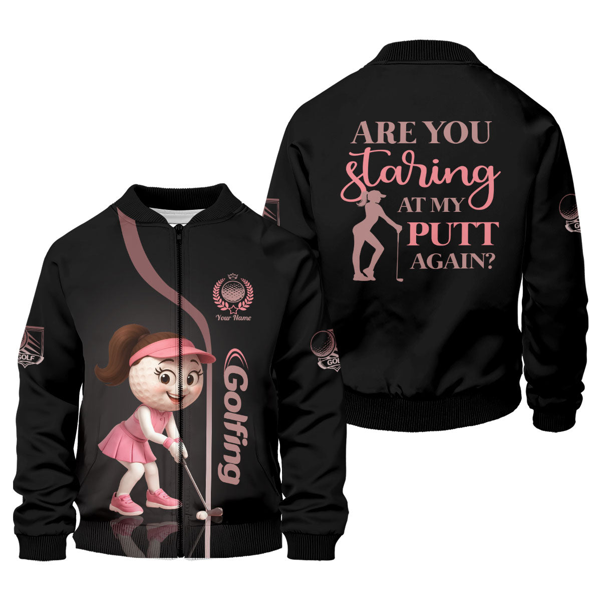 Are You Staring At My Putt Again Custom Womens Golf Polo ShirtLadies Golf Shirts, Womens Golf Clothes