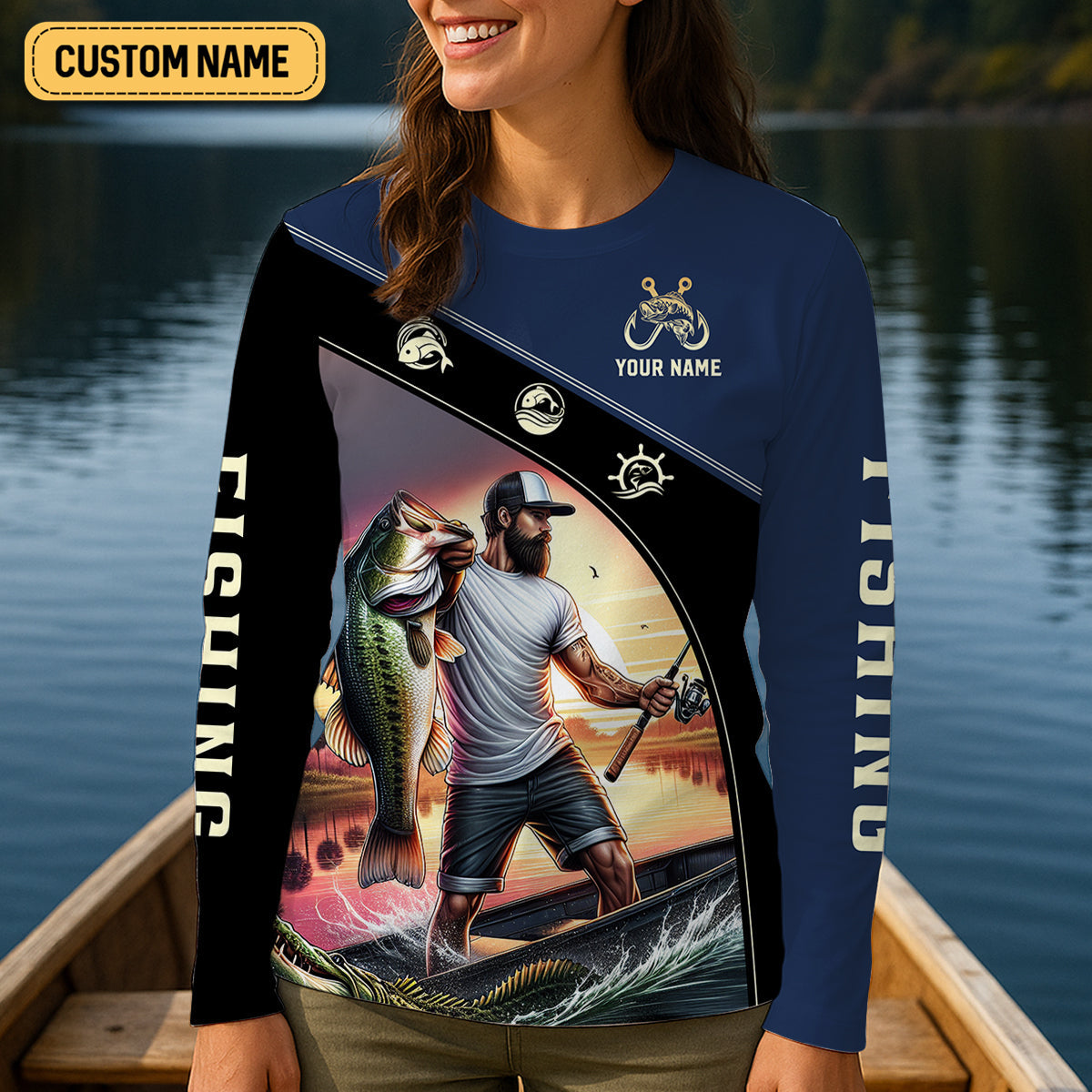 Fishing Shirts, I Don't Need Therapy I Just Need To Go Fishing, SPF Long Sleeve Shirts Womens, Female Fishing Shirts