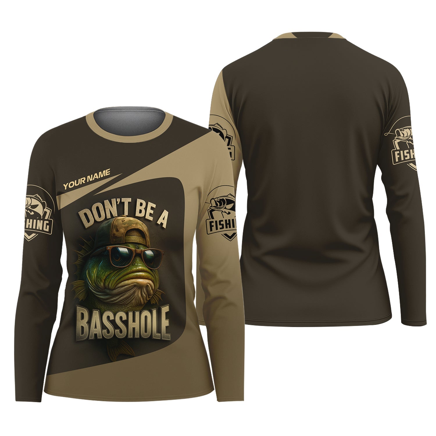 Don't Be A Basshole Women's Fishing Shirt, Mahi Fishing Shirt, UPF Fishing Shirt