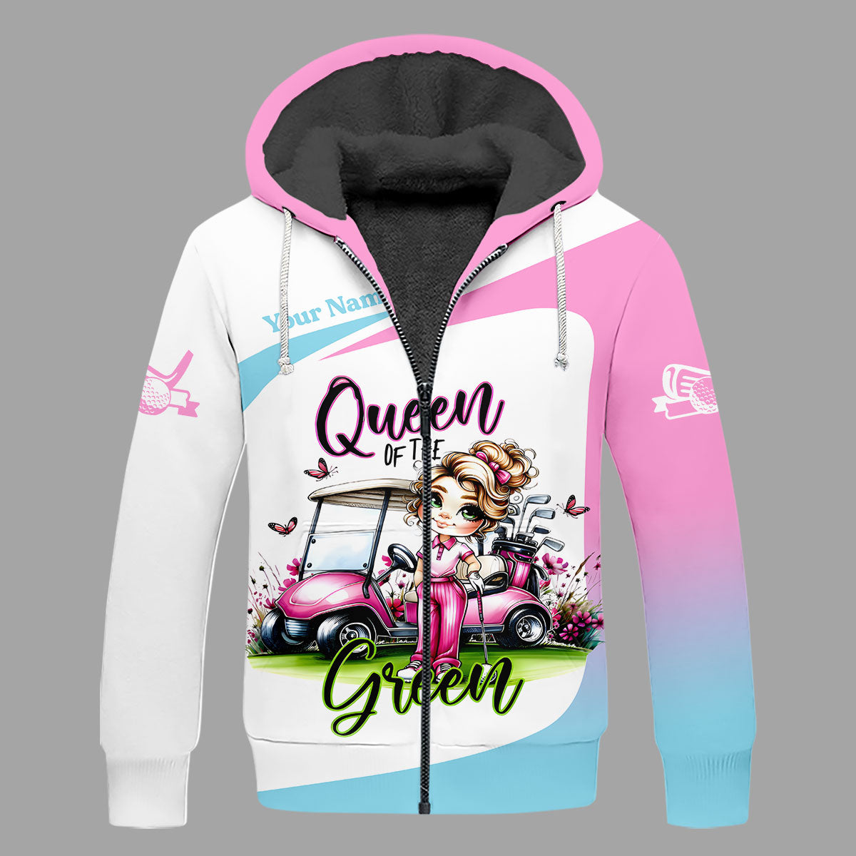 Queen Of The Green Custom Funny Womens Golf Polo ShirtLadies Golf Shirts, Best Golf Shirts