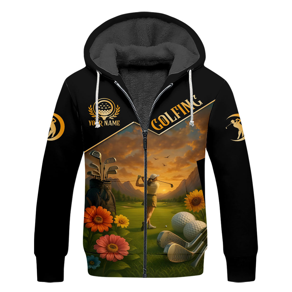 Just A Girl Who Loves Goft Custom Womens Golf Polo ShirtLadies Golf Shirts, Womens Golf Clothes