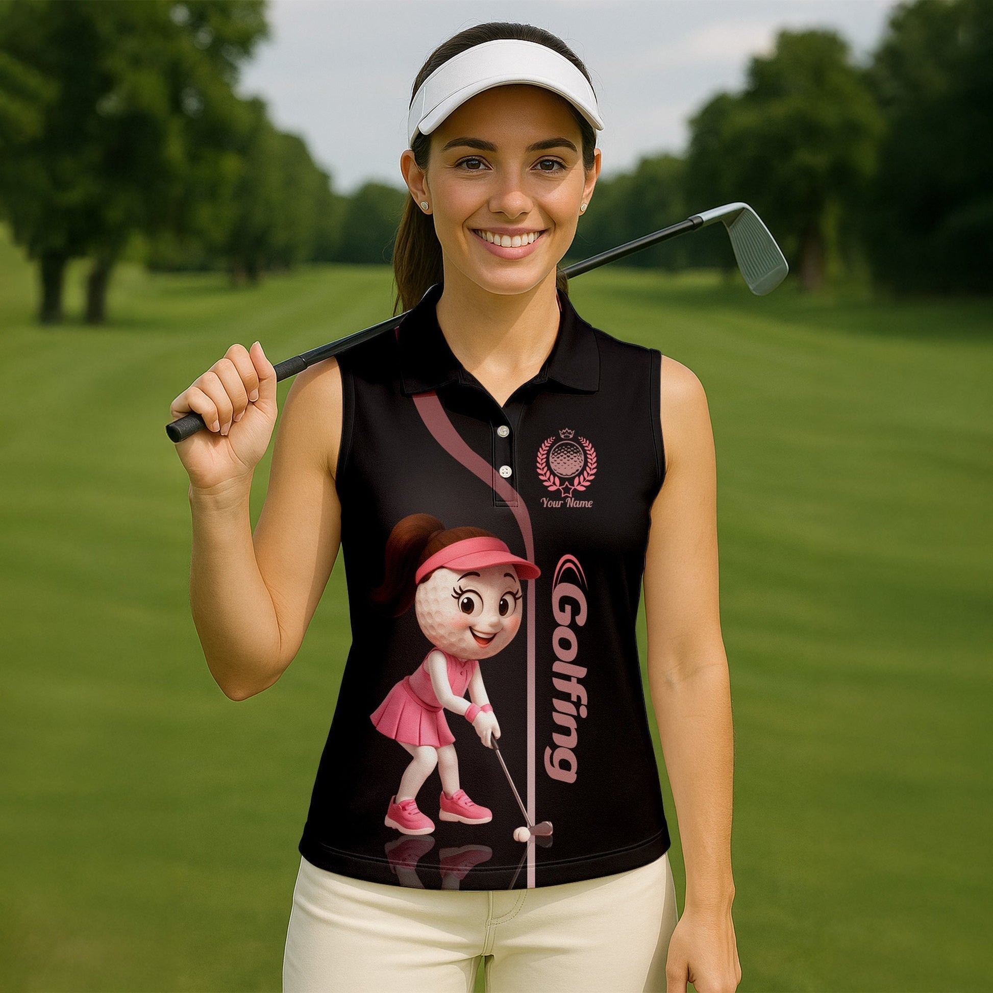 Are You Staring At My Putt Again Custom Womens Golf Polo ShirtLadies Golf Shirts, Womens Golf Clothes