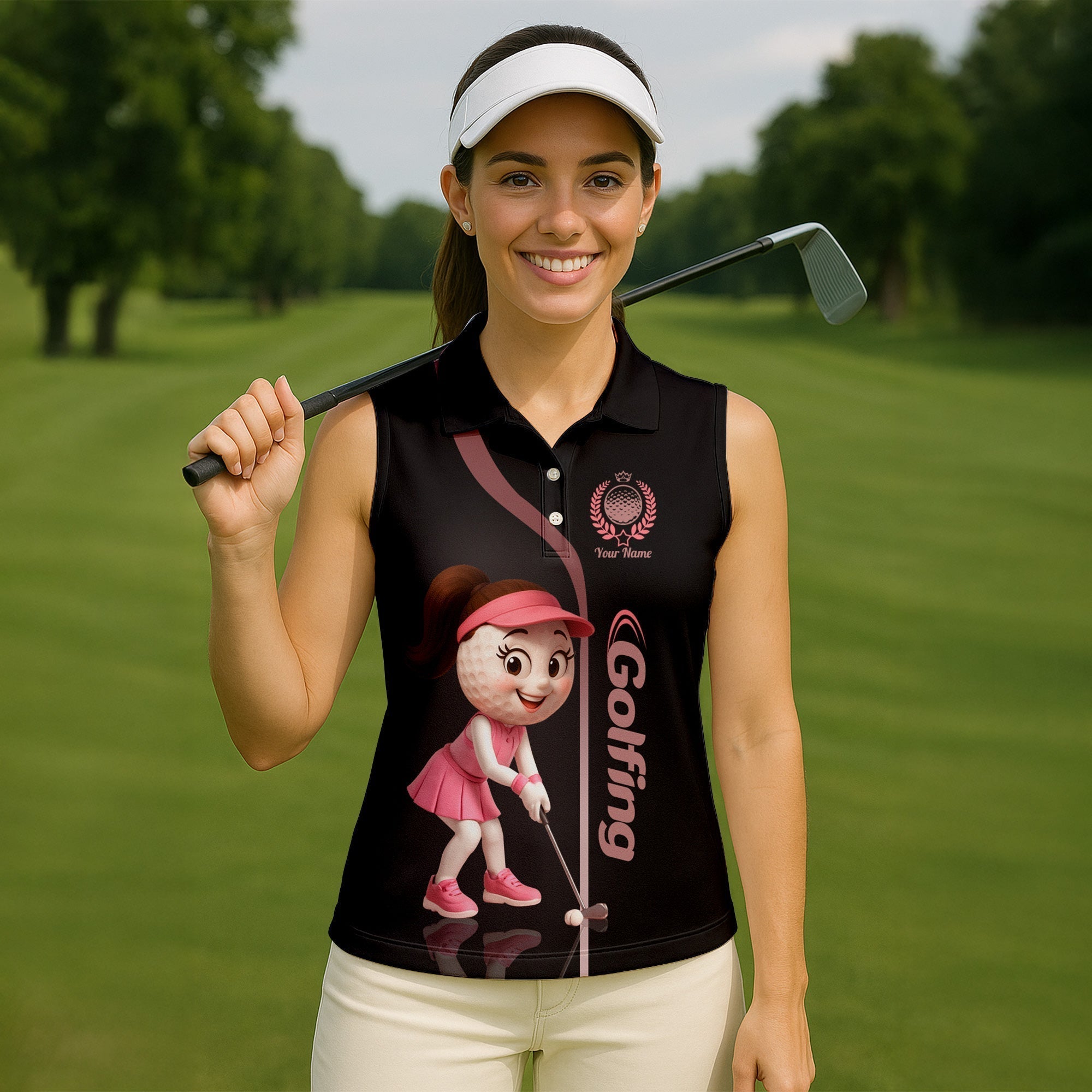 Are You Staring At My Putt Again Custom Womens Golf Polo ShirtLadies Golf Shirts, Womens Golf Clothes