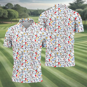 Naughty Christmas Golf Tops For Men, Christmas Golf Shirt, Fun Golf Shirts For Men, Golf Gift For Men