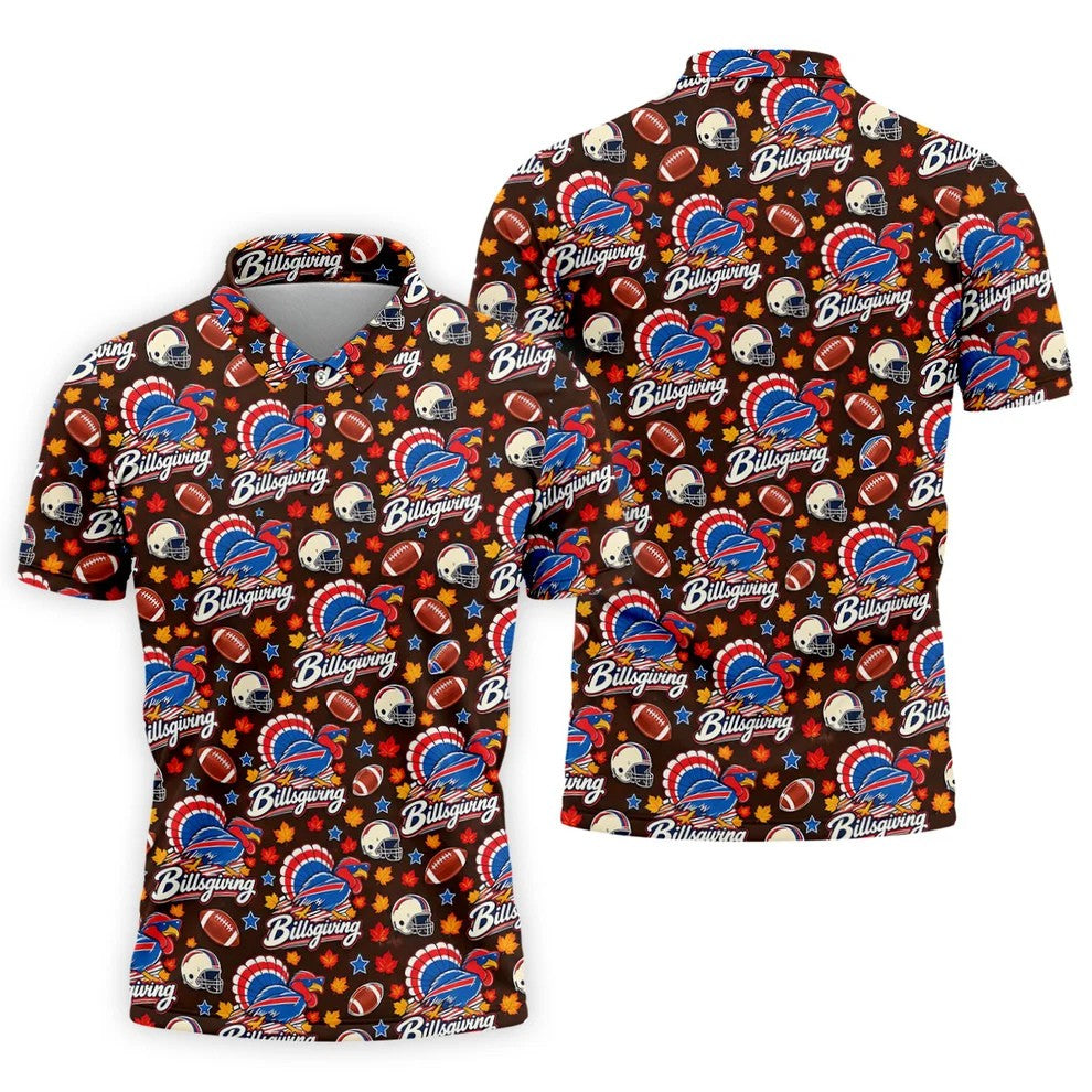 Helmet Football Fall Thanksgiving Golf Shirt, Golf Gifts For Men, Mens Golf Clothing