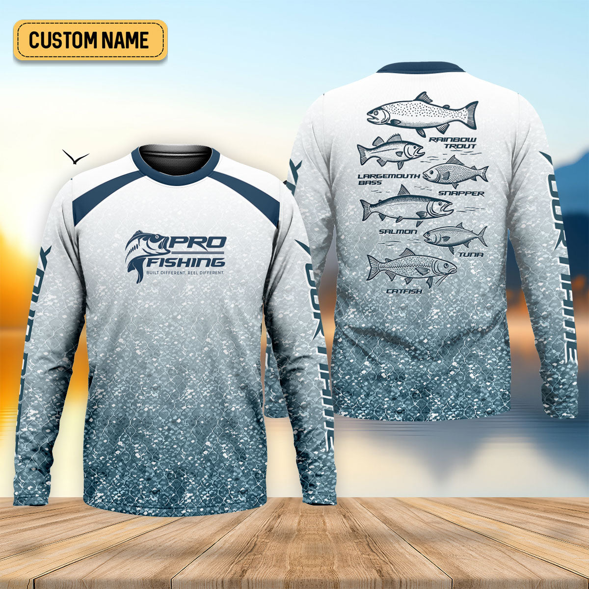 Pro Fishing Shirt for Men, Long Sleeve UPF Performance Fishing Shirt, Bass Angler Shirt