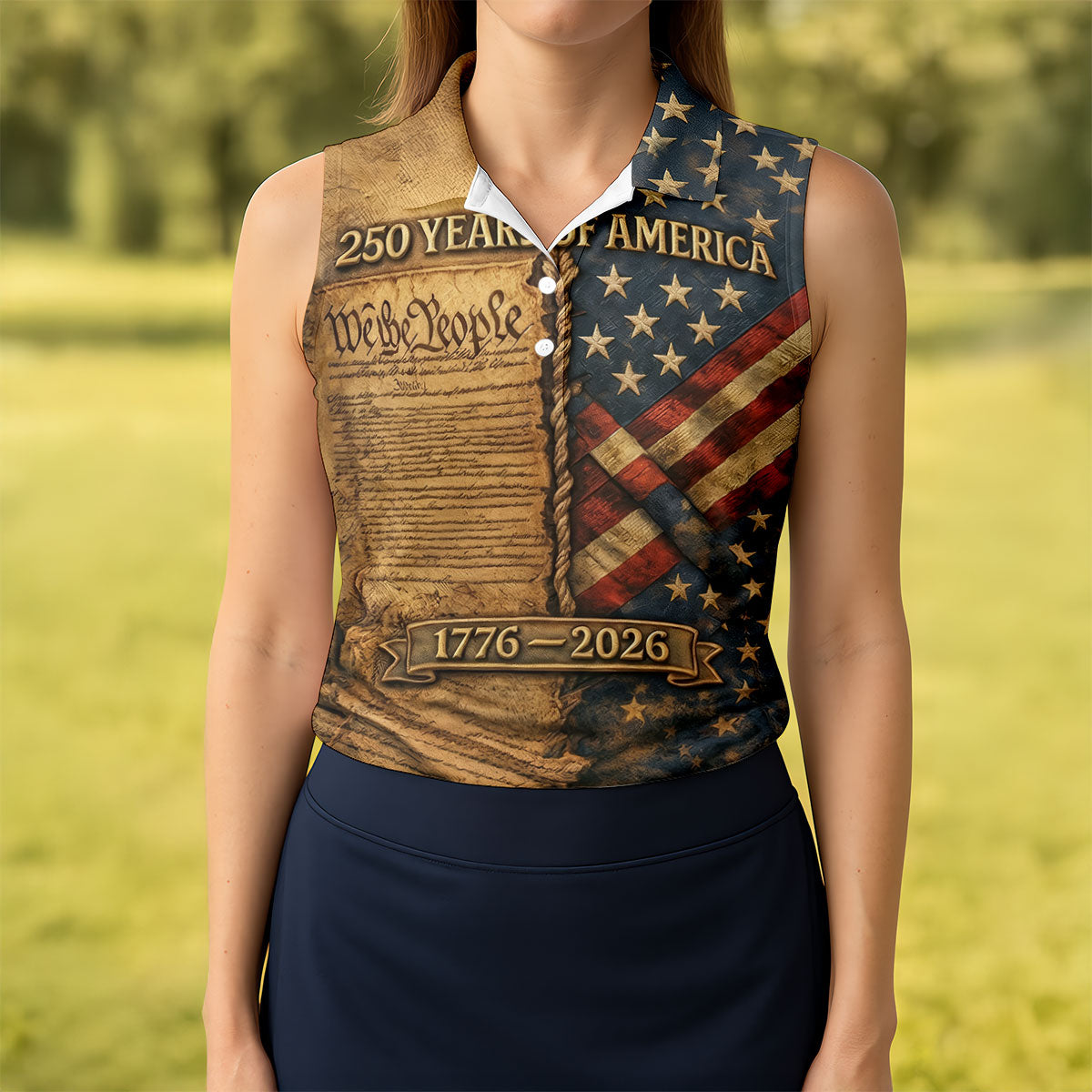 We The People 250 Years Of America 1776-2026 4th Of July Golf Shirt, Retro Golf Shirt, Golf Shirt For Women