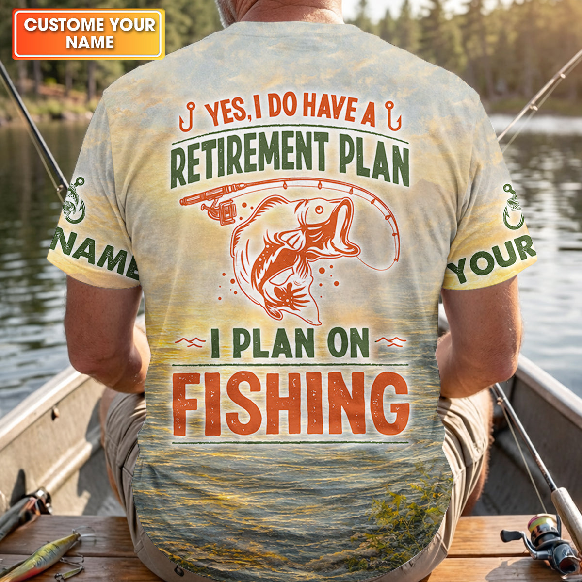 Yes I Do Have A Retirement Plan Fishing Shirt, Fishing UPF Shirts, Funny Fisherman Shirt