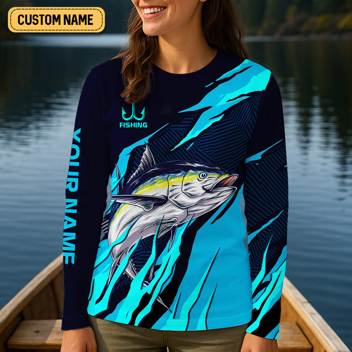 The Tuna Is Calling I Must Go Tuna Fishing SPF Shirt, Fishing Shirt For Women, Fishing Gift For Fisherwomen