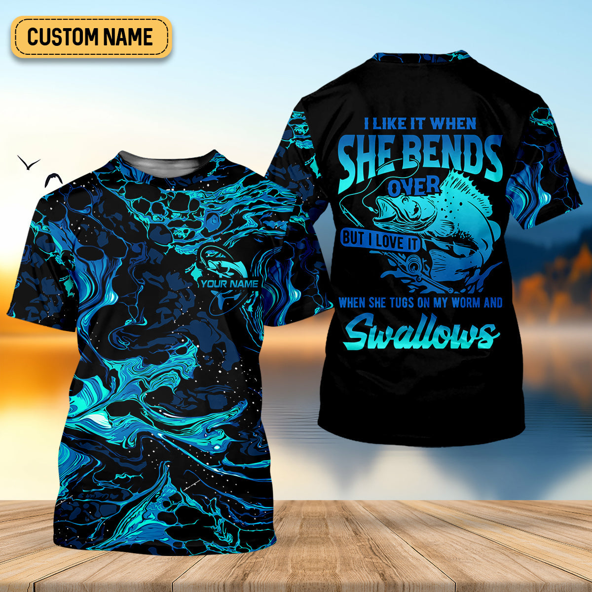 I Like It When She Bends Over Funny Fishing Shirt, Fishing Gifts For Men, SPF Shirt For Men