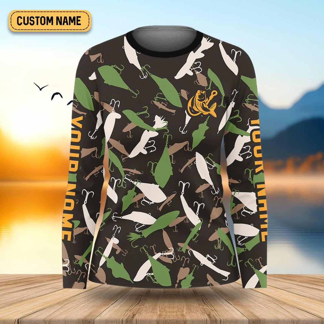 Professional Master Baiter Fishing Shirt For Women, Camo Fishing Shirt, SPF Shirt