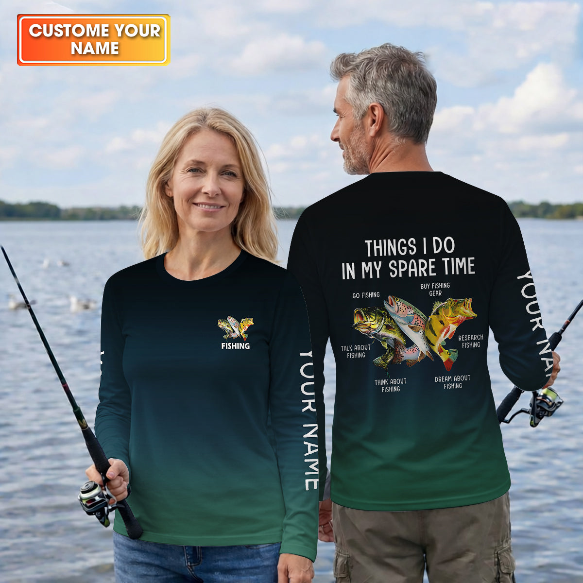 Things I Do In My Spare Time Funny Fishing Shirt, Fishing UPF Shirts, Fishing Shirts For Men