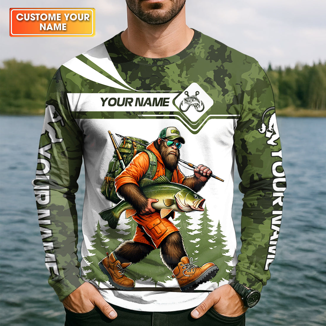 When She Bends – Fishing Humor Shirt, Fishing UPF Shirts, Funny Fishing Shirt