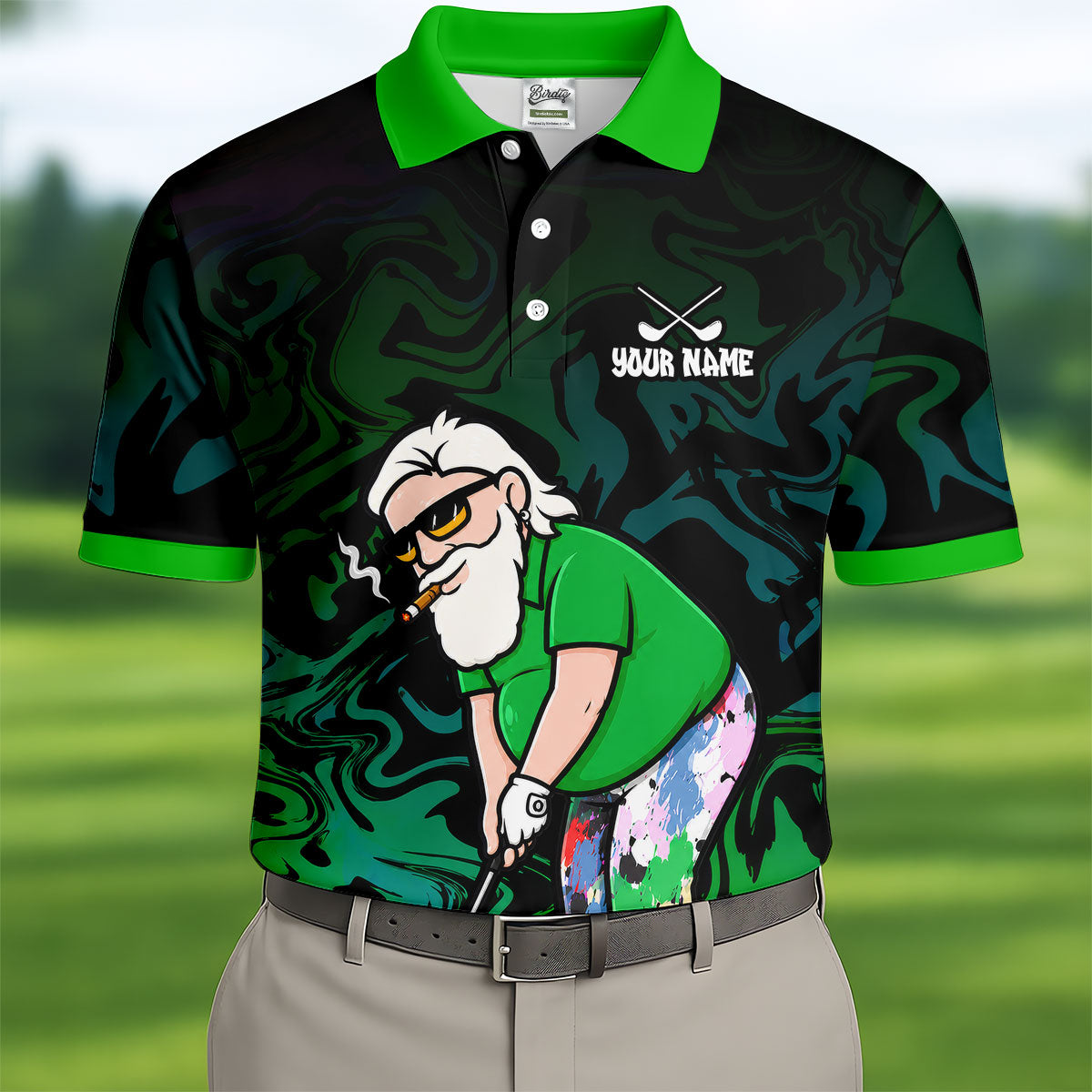 Funny Rippin Butts And Sinkin Putts Polo Shirt, Mens Golf Polo, Golf Apparel For Men