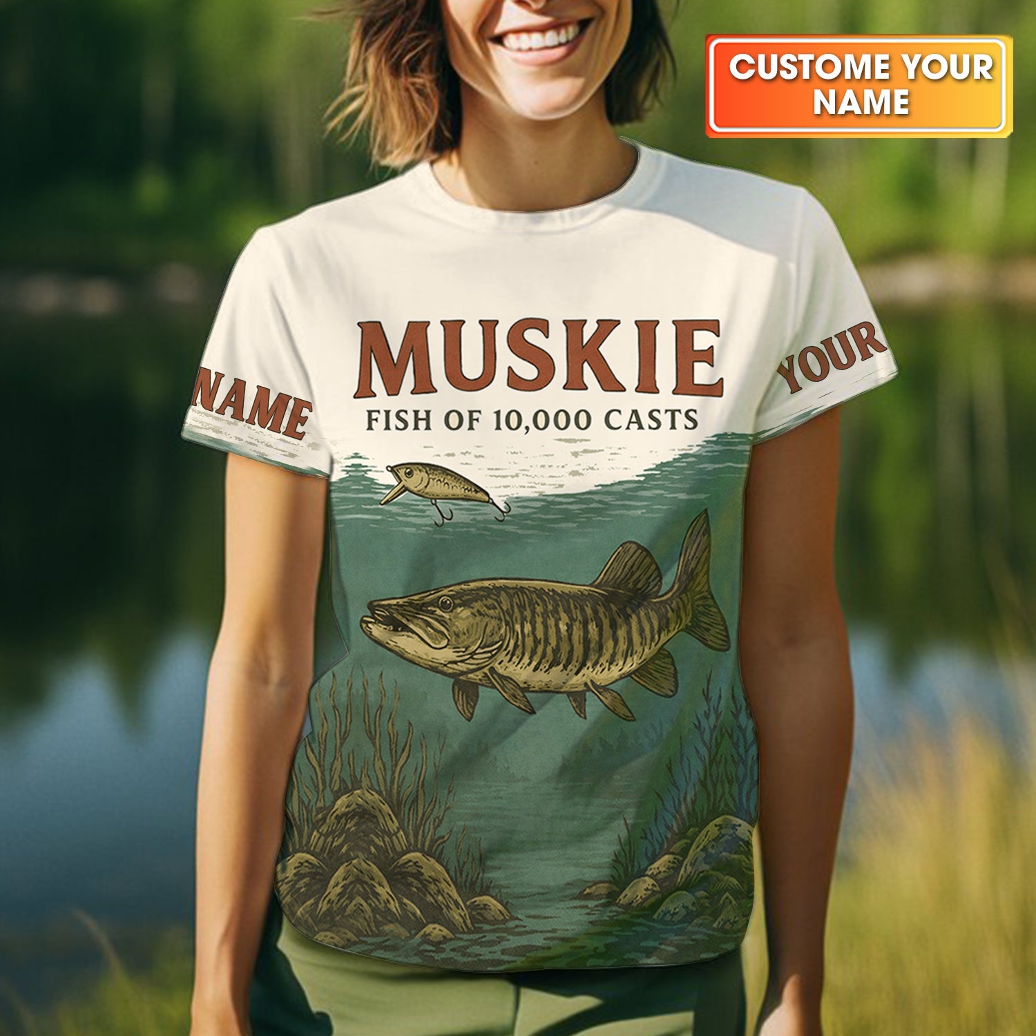 Muskie Fish Of 10000 Casts Vintage Fishing Shirt, Fishing UPF Shirts, Women Fishing Shirt