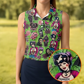 Halloween Horror Character Golf Polo Shirt, Womens Golf Polo, Golf Shirts For Women