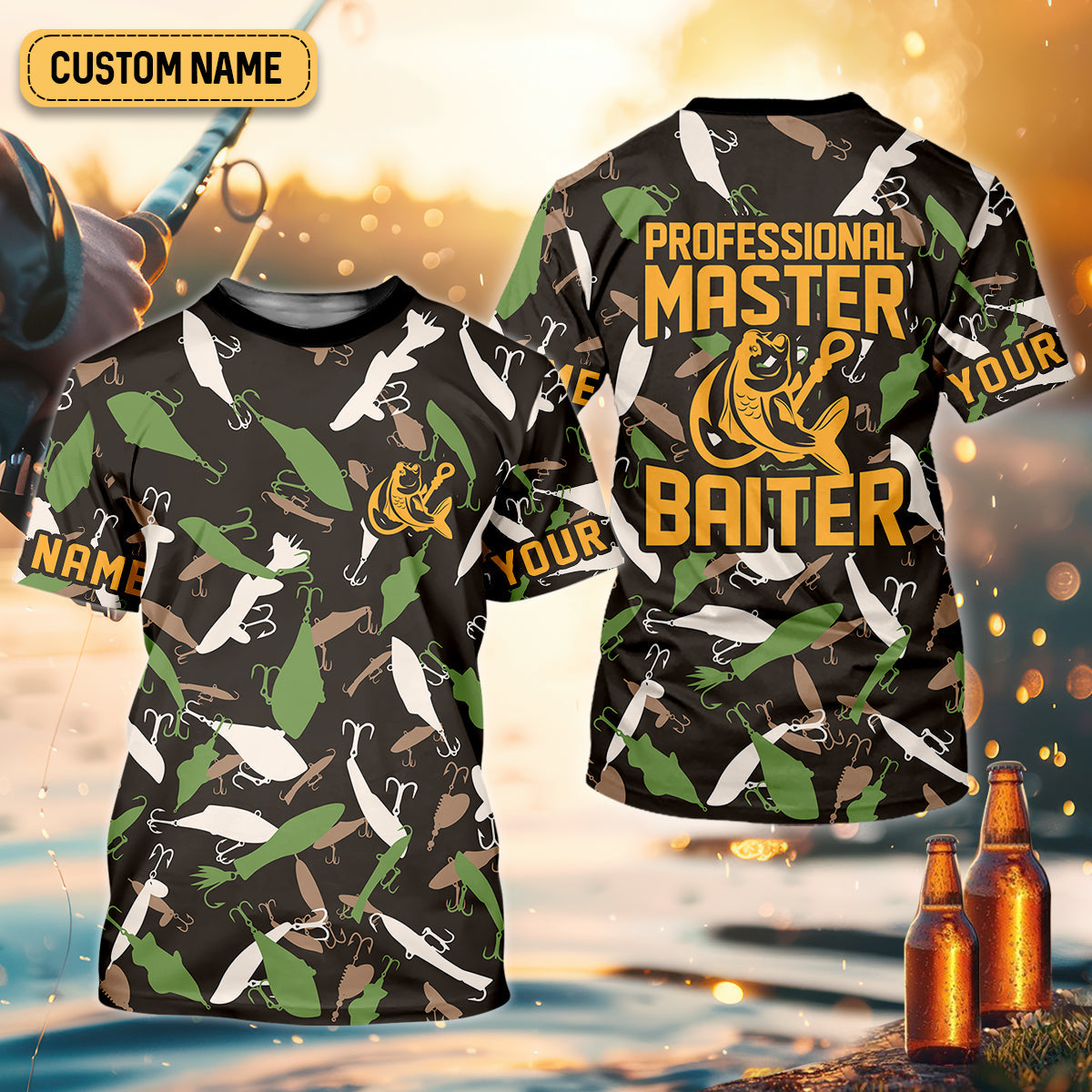 Professional Master Baiter Fishing Shirt For Women, Camo Fishing Shirt, SPF Shirt