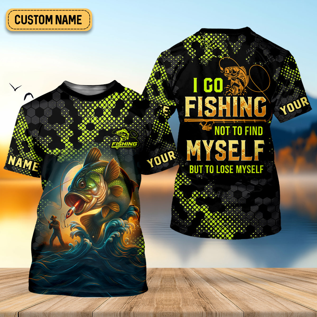 I Go Fishing Not To Find Myself But To Lose Myself Funny Fishing Shirt, SPF Shirt For Men, Gift For Fisherman