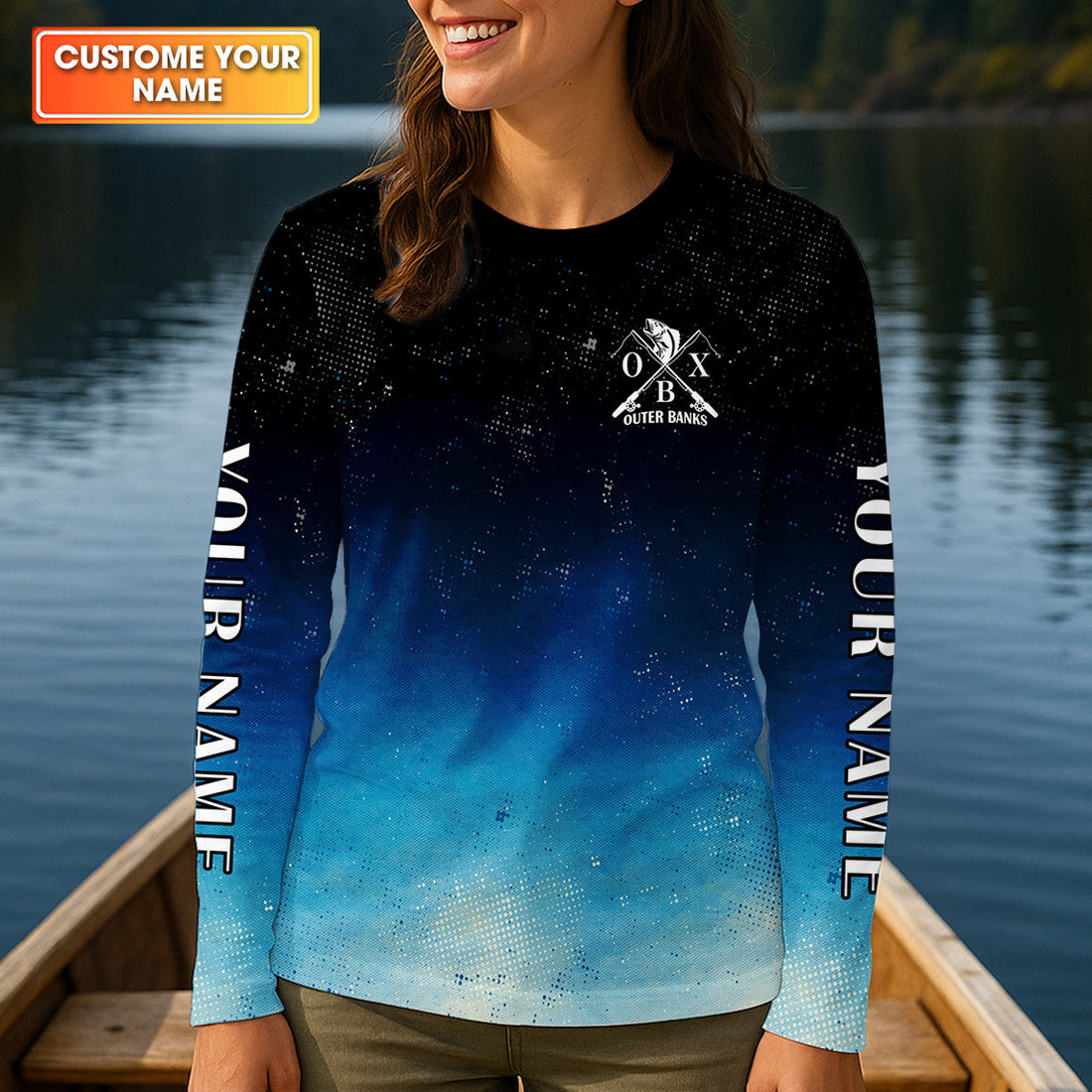 JJ Maybank Deep Sea Charters Outer Banks Fishing UPF Shirts, Fishing Movie Fishing Shirt For Women
