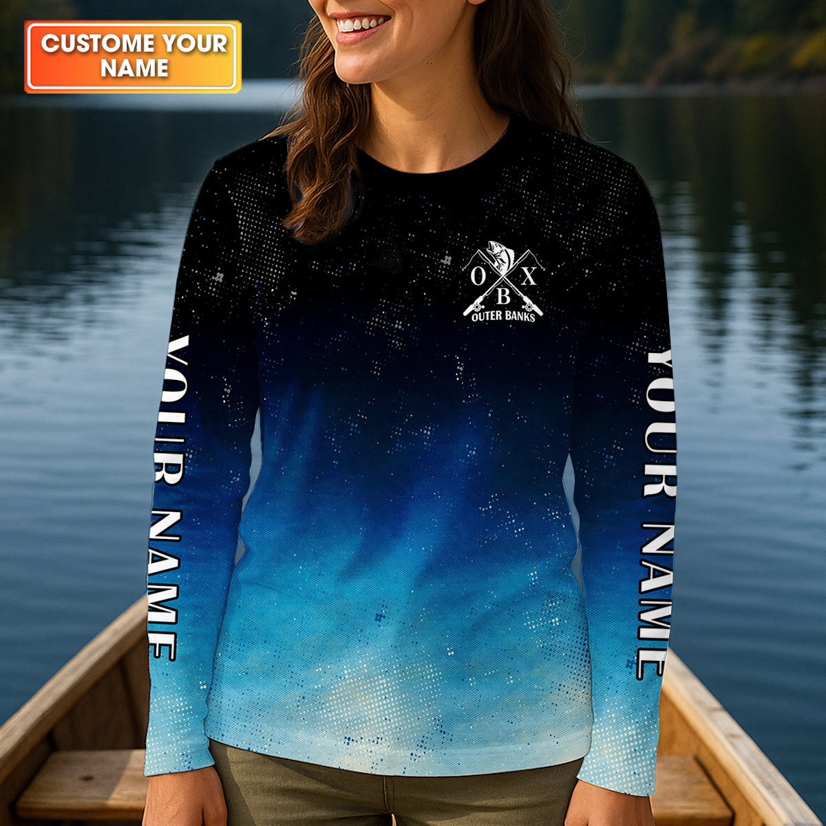 JJ Maybank Deep Sea Charters Outer Banks Fishing UPF Shirts, Fishing Movie Fishing Shirt For Women