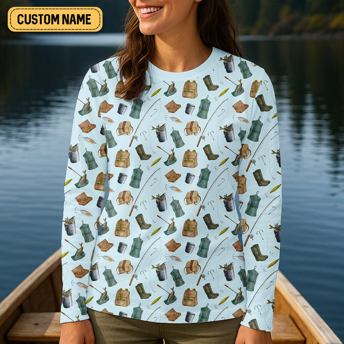 Fishing Tools Custom Fishing Shirt, Performance Fishing Shirts, Women SPF Shirt, Female Fishing Shirts