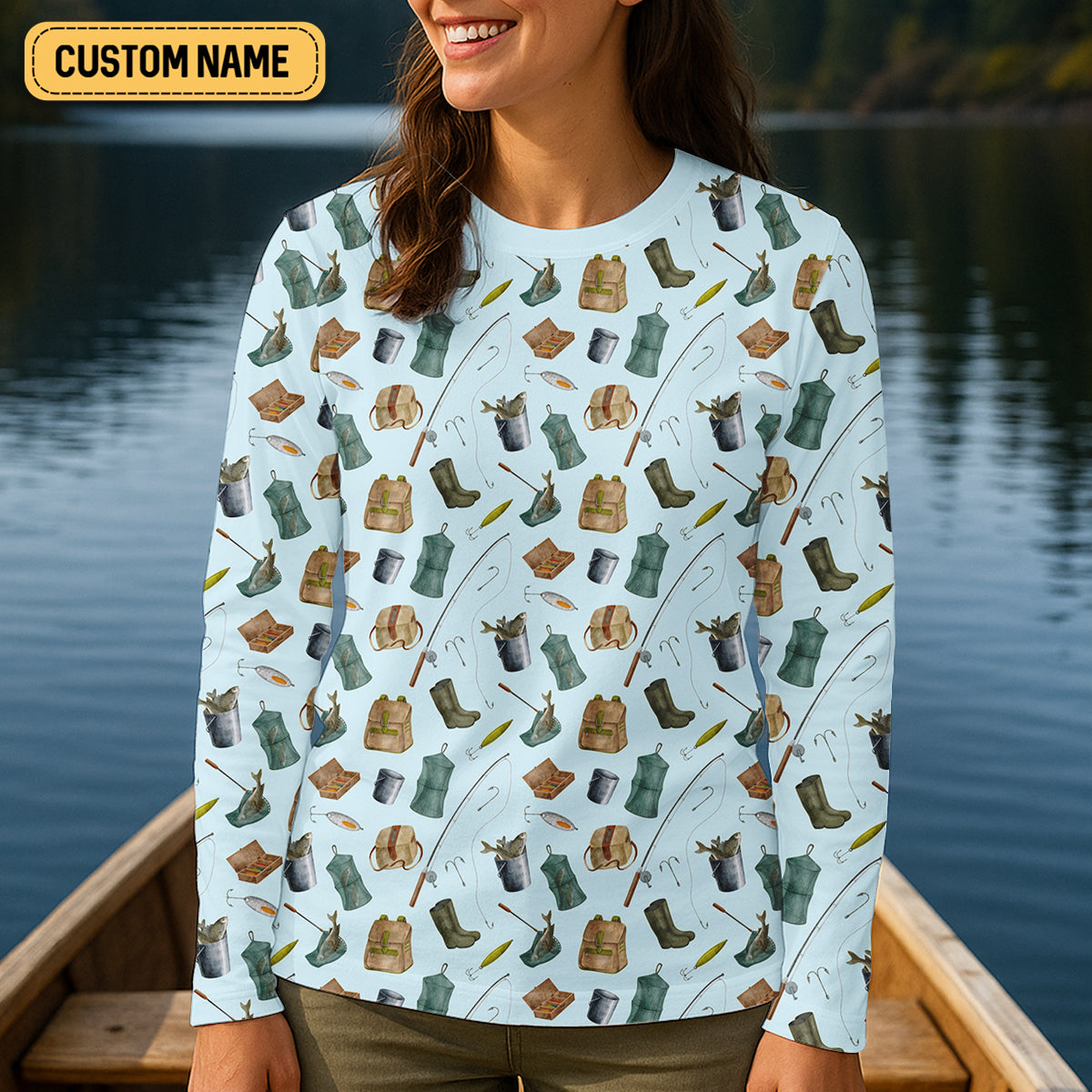 Fishing Tools Custom Fishing Shirt, Performance Fishing Shirts, Women SPF Shirt, Female Fishing Shirts