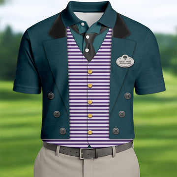 Ghostly Butler Costume Halloween Polo Shirt, Polo Shirts For Men, Mens Golf Shirts