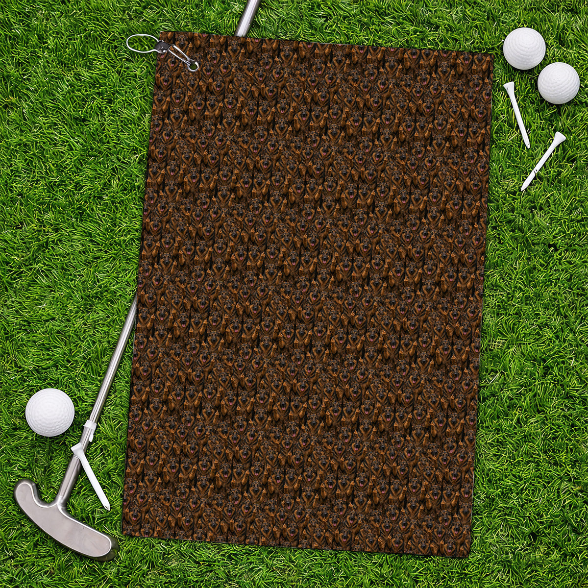 German Shepherd Pattern Golf Towels, Funny German Shepherd Towel, Dog Lover Golf Gift