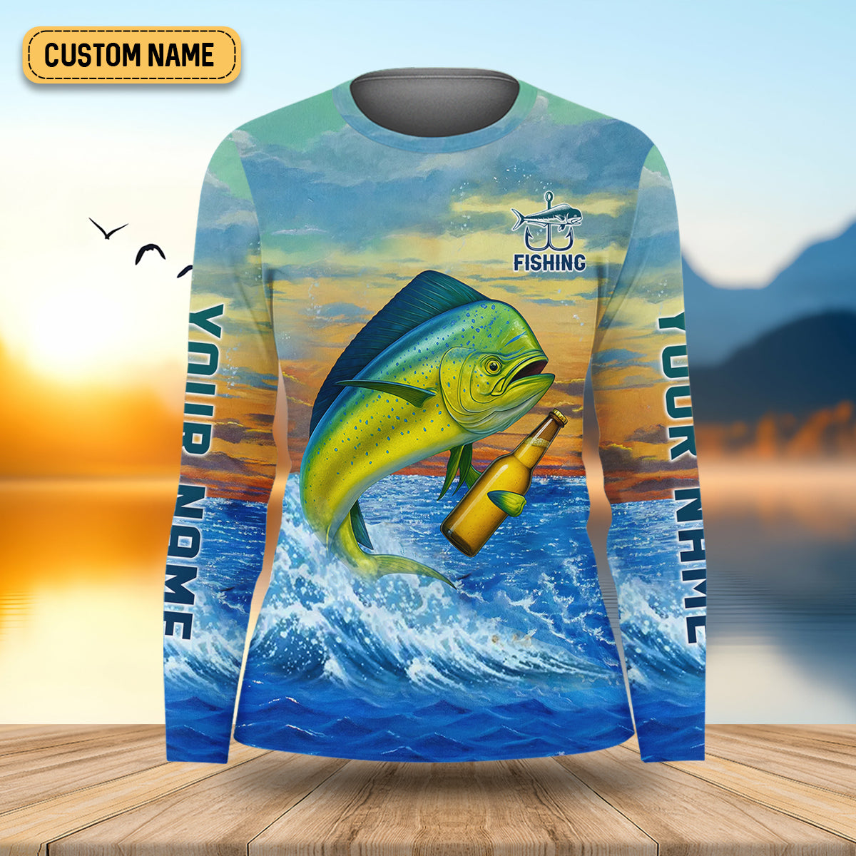 Weekend Forecast Fishing With A Chance Of Drinking Women's Fishing Shirt, Mahi Fishing Shirt, UPF Fishing Shirt