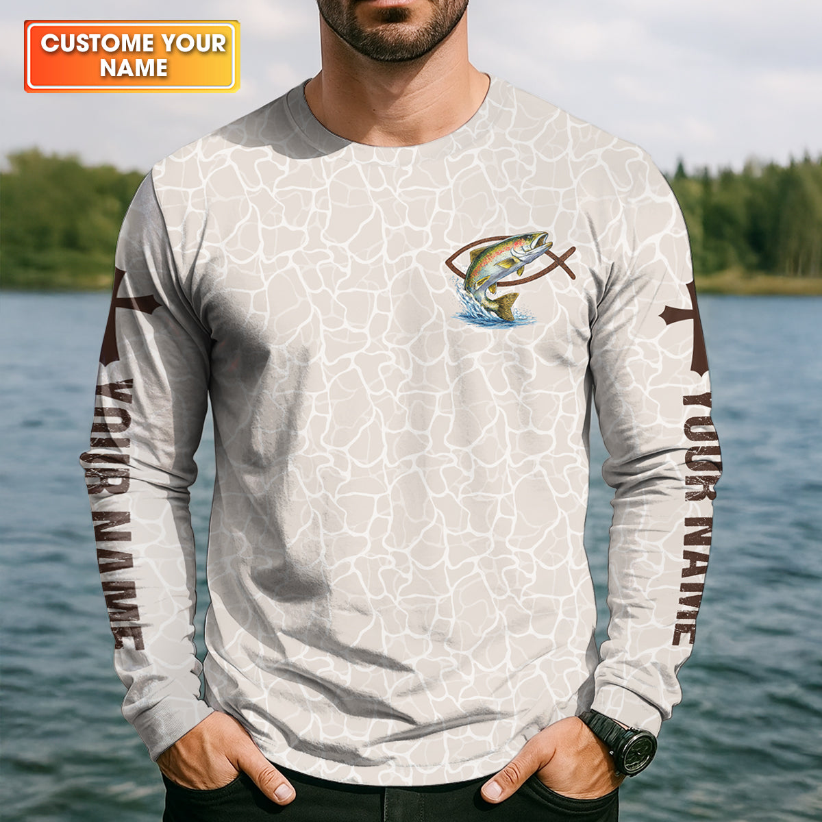 Follow Me I Will Make You Fishers Of Men Shirt, Personalized Christian Fishing Long Sleeve For Men