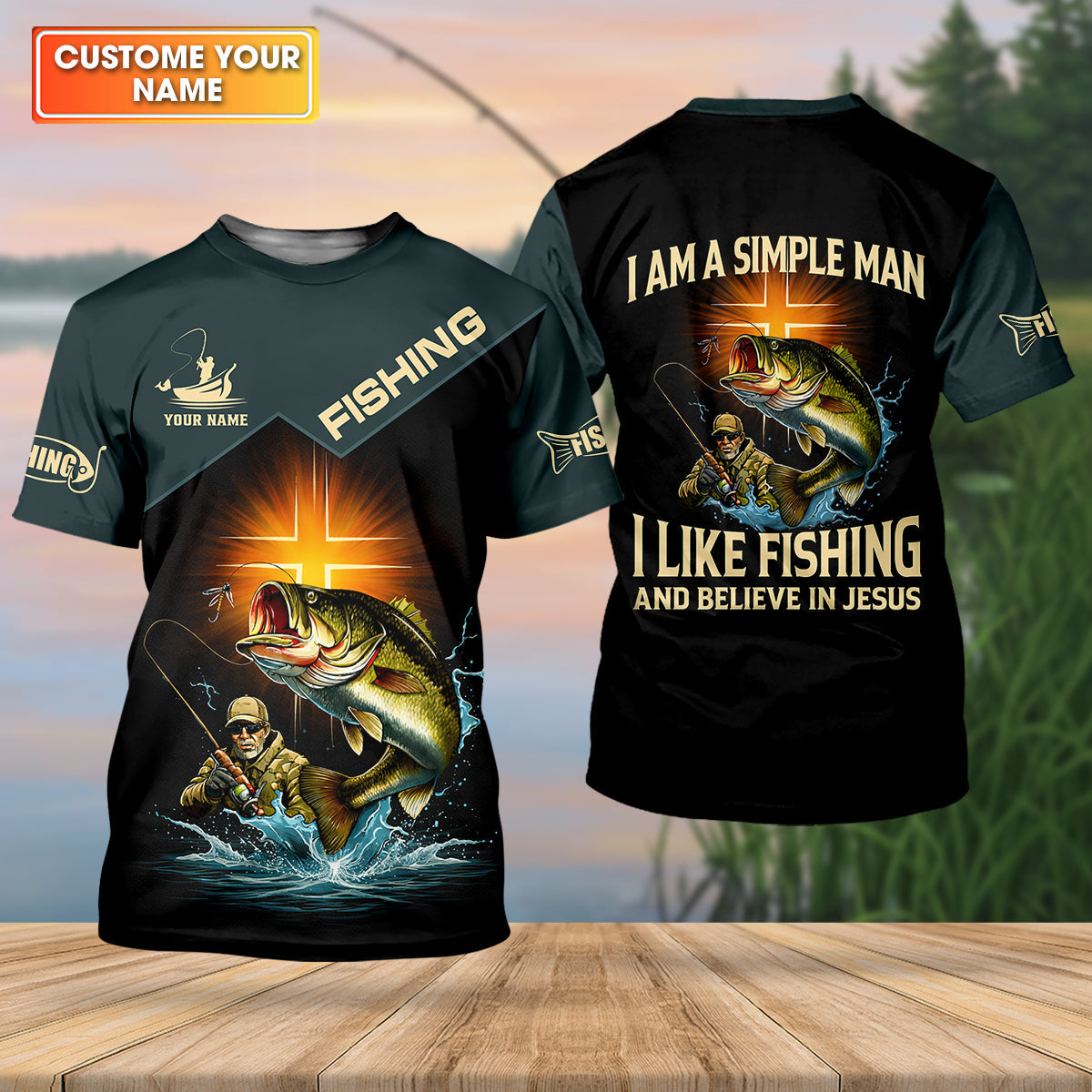 Like Fishing And Believe In Jesus Shirt, Christian Bass Fishing Long Sleeve For Men, Fishing UPF Shirts