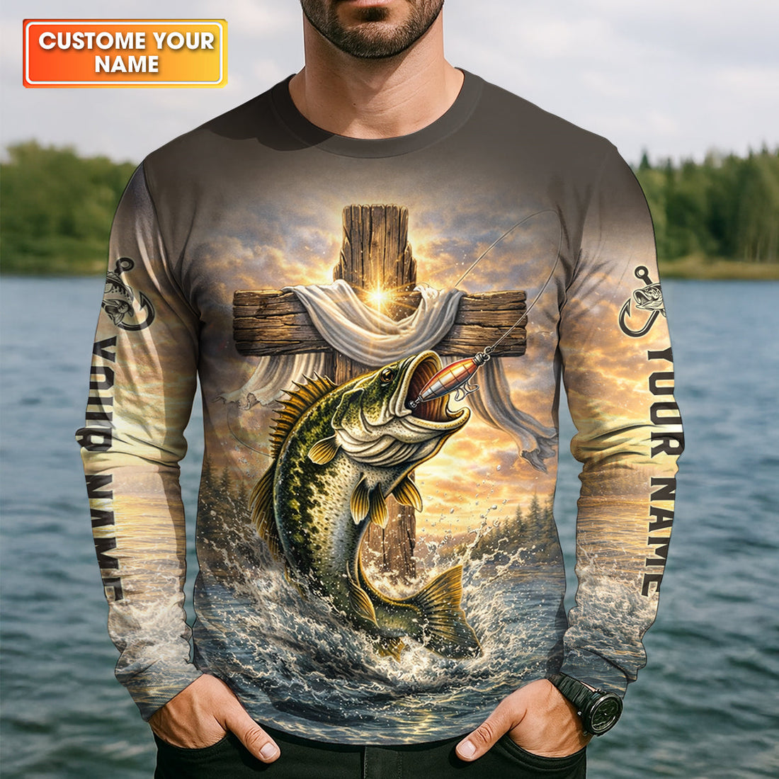 Even Jesus Had a Fish Story - Personalized Christian Fishing UPF Shirt