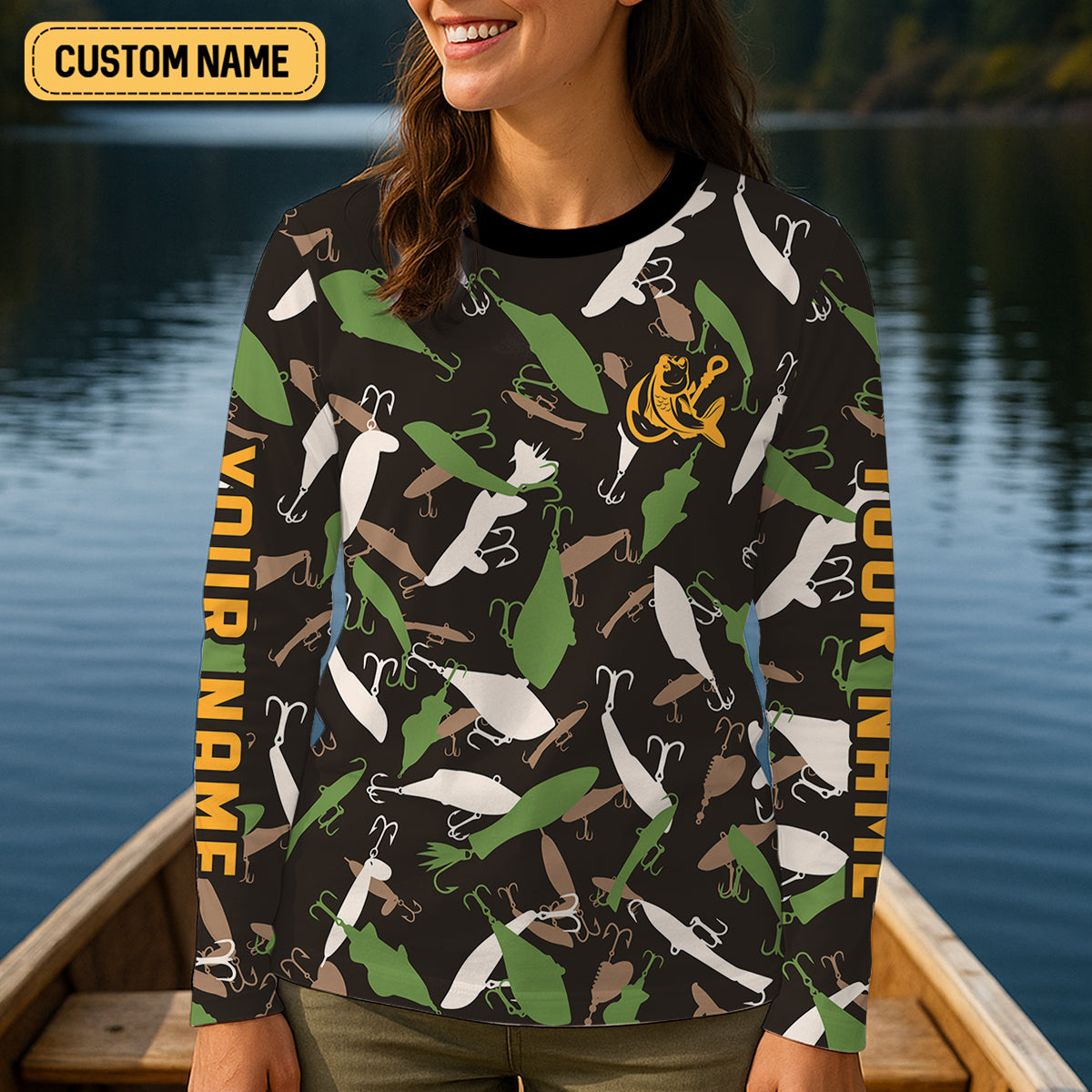 Professional Master Baiter Fishing Shirt For Women, Camo Fishing Shirt, SPF Shirt