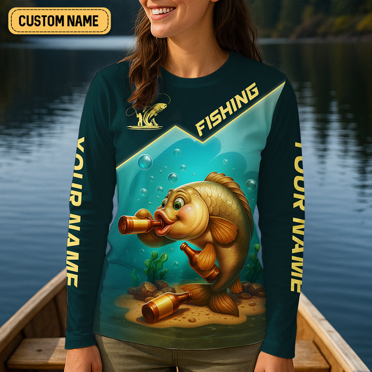 There's Nothing A Beer And Fishing Can't Fix Women SPF Shirt, Fishing Shirt For Women