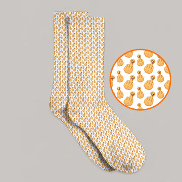 Golden Retriever Middle Finger Golf Socks, Funny Dog Pattern Golf Sock, Crazy Golf Gift For Golfer