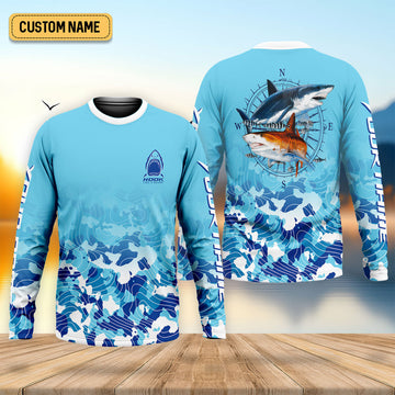 Custom Name Fishing Shirt for Men, Short Sleeve Saltwater Ocean Fishing Shirt, Fishing UPF Shirts