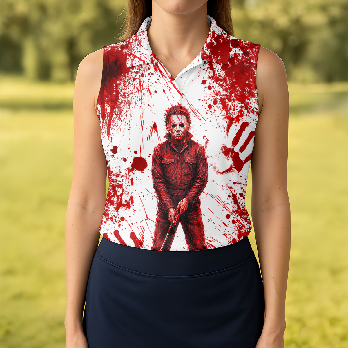 You Can't Kill The Bogeyman Halloween Polo Shirt, Womens Golf Tops, Golf Polo For Women