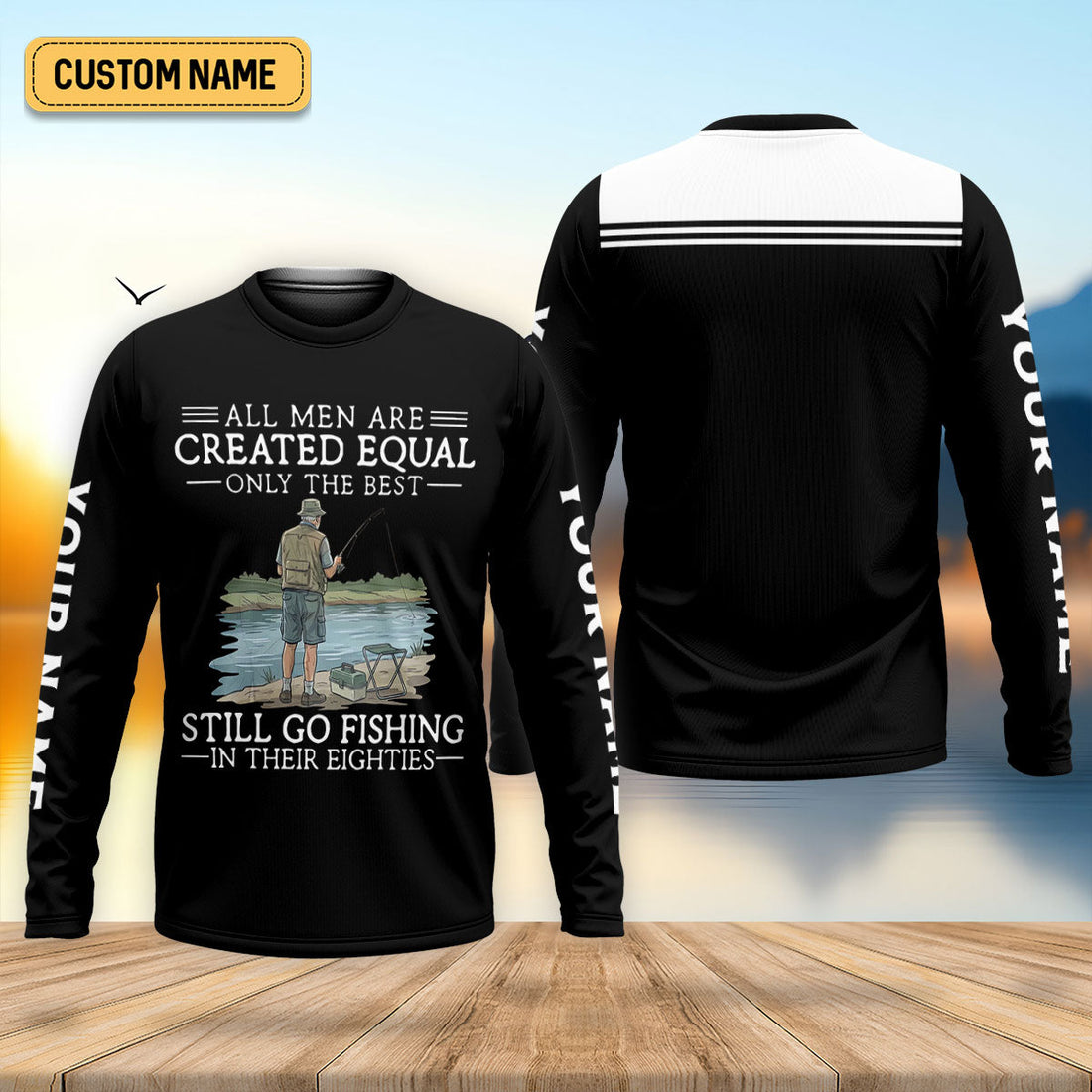 Funny 80th Birthday Fishing Shirt for Men, Custom Old Man Fisherman, Fishing UPF Shirts