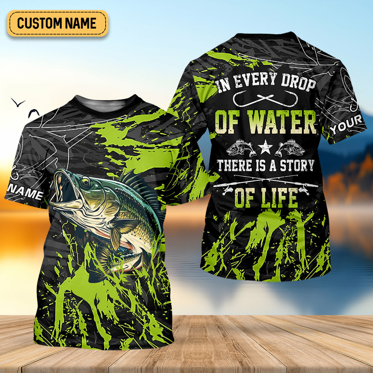In Every Drop Of Water There Is A Story Of Life Funny Fishing Shirt, SPF Shirt For Men, Gift For Fisherman