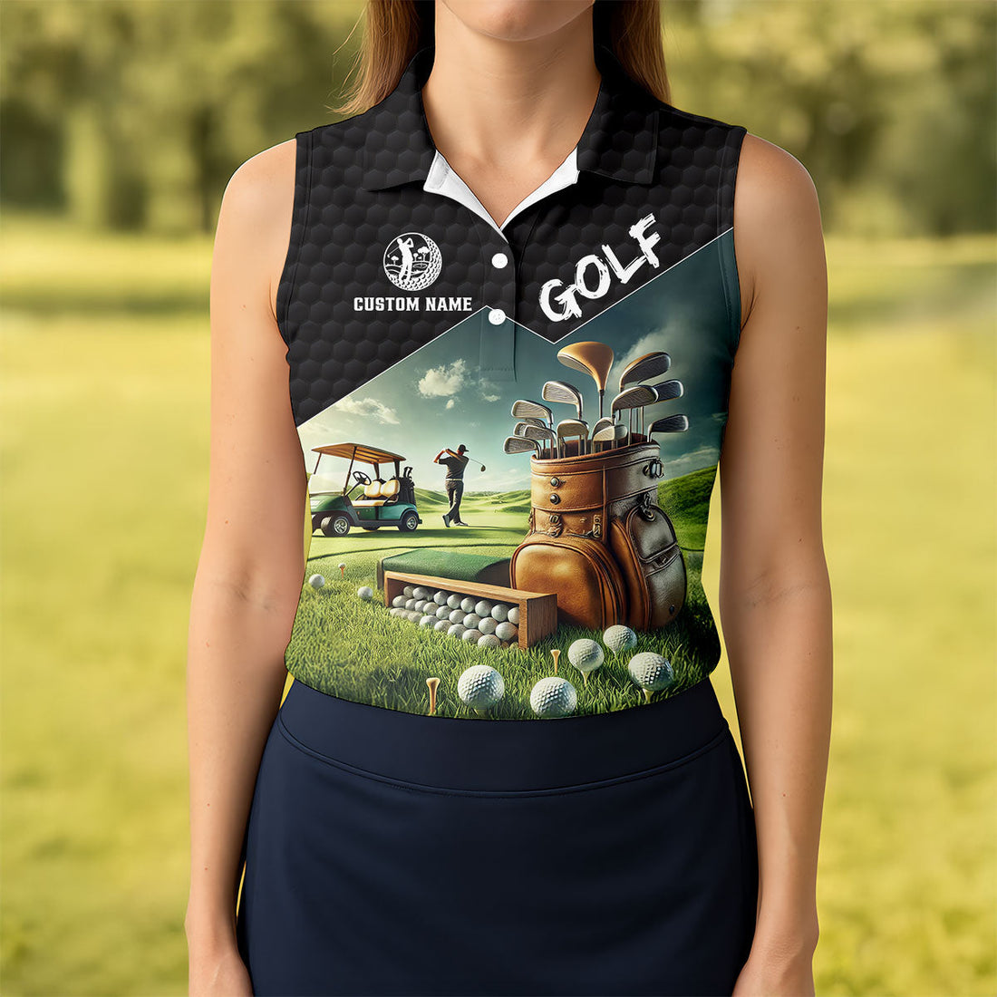I Was One Under Today Golf Ball Pattern Funny Golf Shirt, Custom Golf Shirts, Golf Shirt For Women